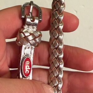 EDC Silver Braided Belt